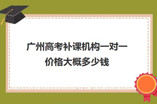 广州高考补课机构一对一价格大概多少钱(广州补课一对一费用)