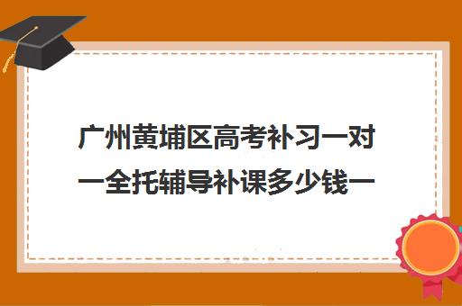 广州黄埔区高考补习一对一全托辅导补课多少钱一小时