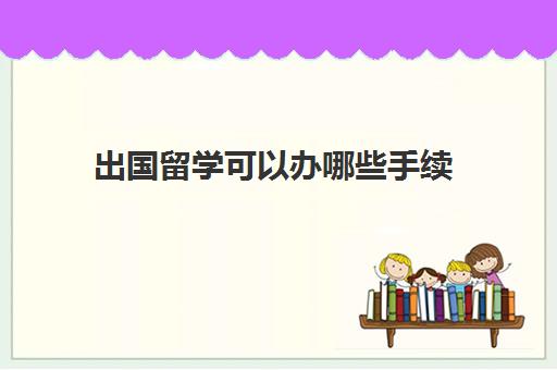 出国留学可以办哪些手续(留学需要具备哪些条件)