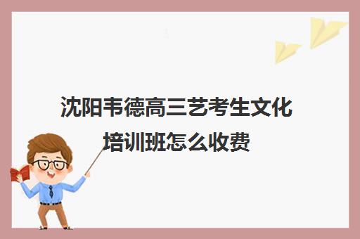 沈阳韦德高三艺考生文化培训班怎么收费(沈阳最好的艺考培训学校)