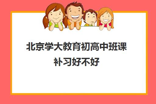 北京学大教育初高中班课补习好不好