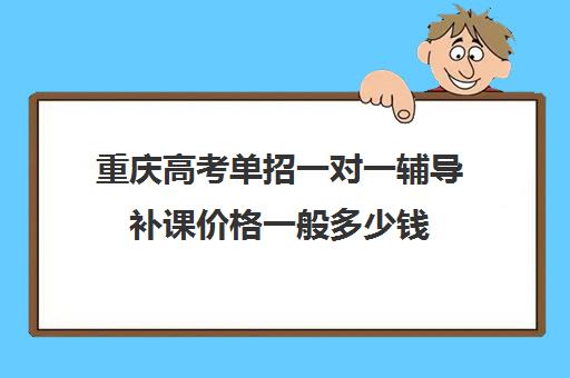 重庆高考单招一对一辅导补课价格一般多少钱(一对一补课利弊)