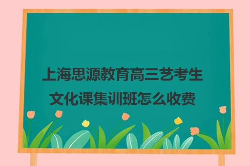 上海思源教育高三艺考生文化课集训班怎么收费(艺考生文化课分数线)