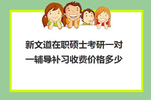 新文道在职硕士考研一对一辅导补习收费价格多少钱