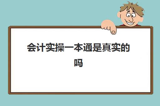 会计实操一本通是真实的吗(有做会计不出错的吗)