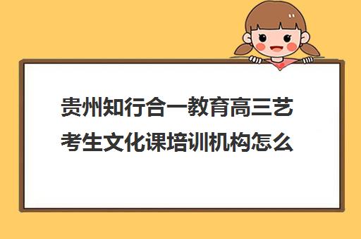 贵州知行合一教育高三艺考生文化课培训机构怎么收费(高一表演艺考专业培训)