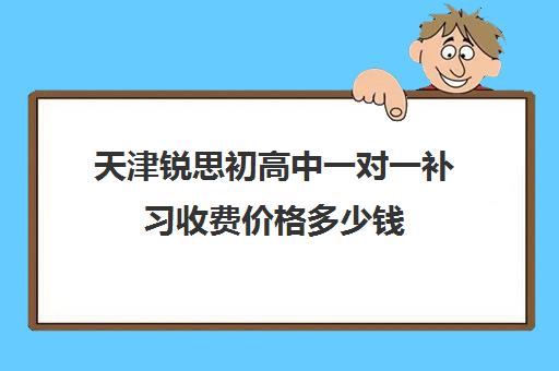 天津锐思初高中一对一补习收费价格多少钱