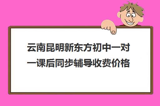 云南昆明新东方初中一对一课后同步辅导收费价格多少钱(昆明初中补课在哪里补比较好)