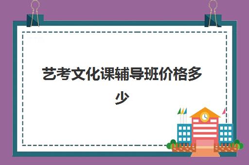 艺考文化课辅导班价格多少(艺考培训一对一价格多少)