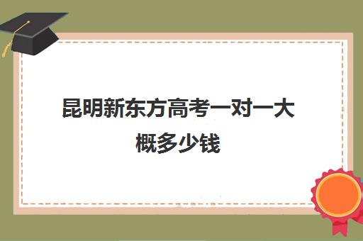 昆明新东方高考一对一大概多少钱(新东方高三全日制价格)