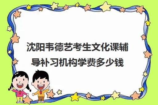 沈阳韦德艺考生文化课辅导补习机构学费多少钱