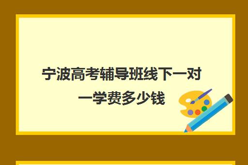 宁波高考辅导班线下一对一学费多少钱(一对一辅导怎么辅导)