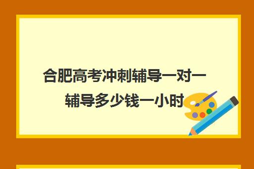 合肥高考冲刺辅导一对一辅导多少钱一小时(合肥高考冲刺全托学校)