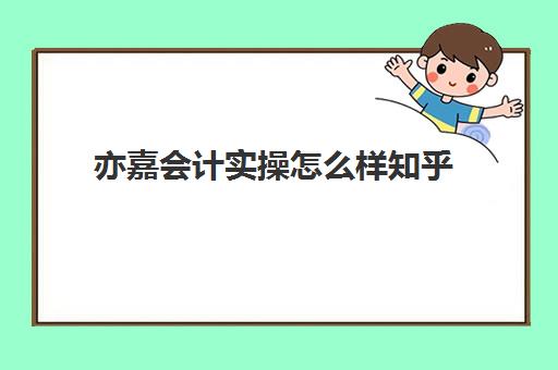 亦嘉会计实操怎么样知乎(好会计)