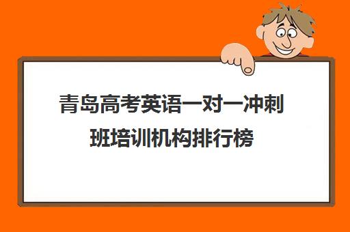 青岛高考英语一对一冲刺班培训机构排行榜(青岛高中辅导班哪家好)