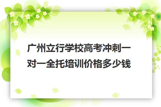 广州立行学校高考冲刺一对一全托培训价格多少钱(广州民办高中学费一览表)