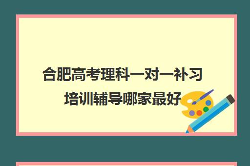 合肥高考理科一对一补习培训辅导哪家最好