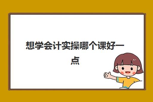 想学会计实操哪个课好一点(会计零基础好学吗)