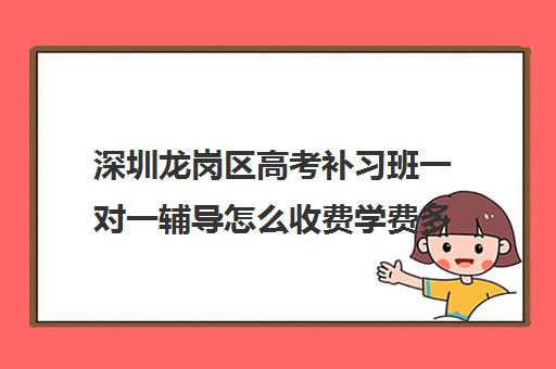 深圳龙岗区高考补习班一对一辅导怎么收费学费多少钱