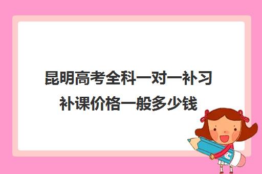 昆明高考全科一对一补习补课价格一般多少钱