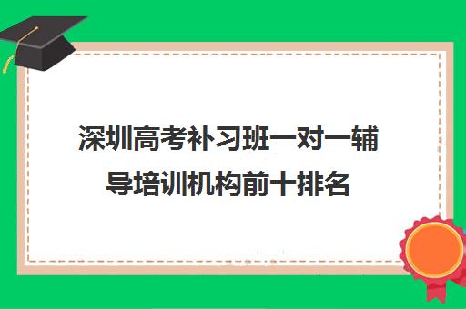 深圳高考补习班一对一辅导培训机构前十排名