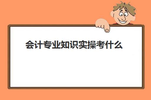 会计专业知识实操考什么(会计岗位考试一般会考什么)