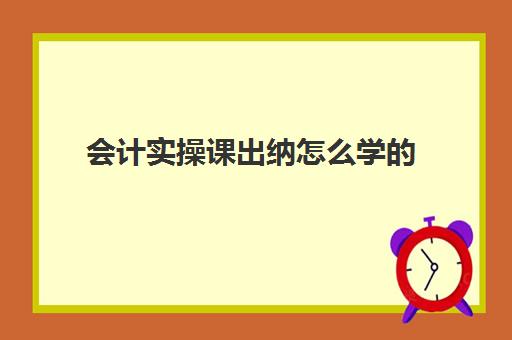 会计实操课出纳怎么学的(出纳实训过程步骤)