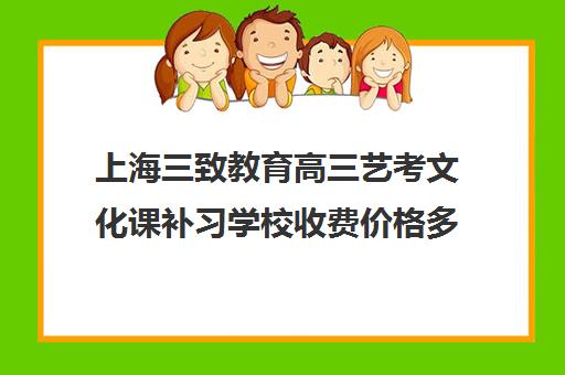 上海三致教育高三艺考文化课补习学校收费价格多少钱