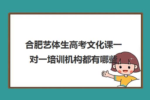 合肥艺体生高考文化课一对一培训机构都有哪些(合肥艺考生文化课培训机构排名)