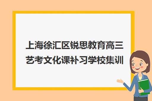 上海徐汇区锐思教育高三艺考文化课补习学校集训费用多少钱