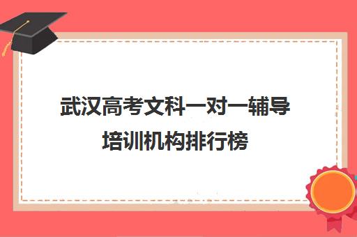 武汉高考文科一对一辅导培训机构排行榜(武汉高三培训机构排名前十)