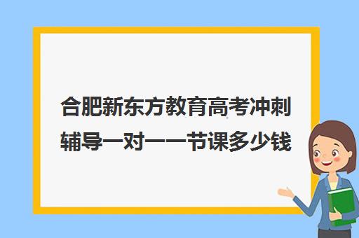 合肥新东方教育高考冲刺辅导一对一一节课多少钱(济南新东方高三冲刺班收费价格表)