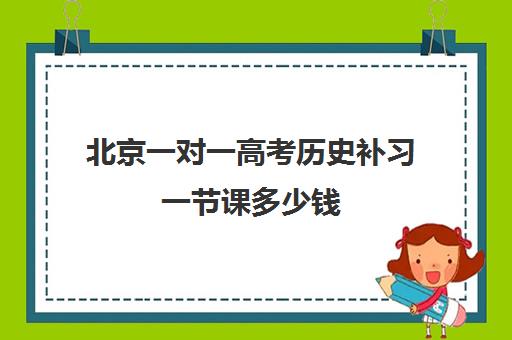 北京一对一高考历史补习一节课多少钱