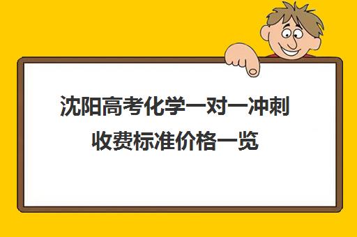 沈阳高考化学一对一冲刺收费标准价格一览(一对一辅导怎样收费的)