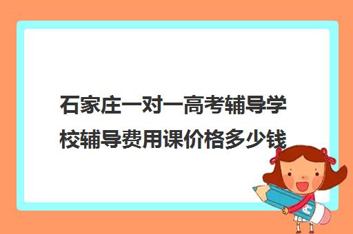 石家庄一对一高考辅导学校辅导费用课价格多少钱(石家庄一对一辅导机构哪个好)