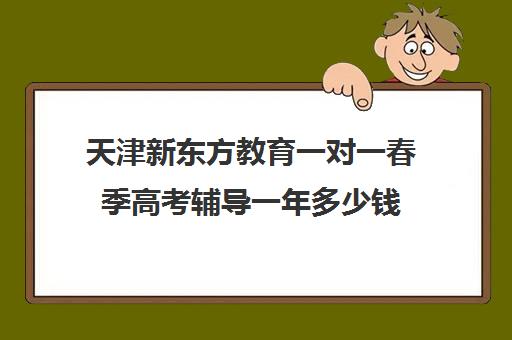 天津新东方教育一对一春季高考辅导一年多少钱(新东方高三一对一好吗)