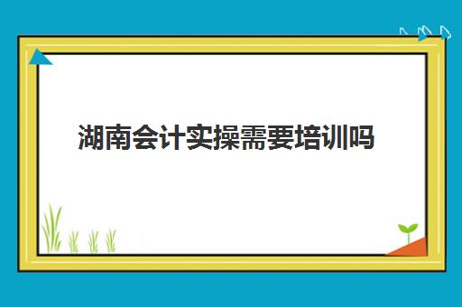 湖南会计实操需要培训吗(会计培训班要多少钱)