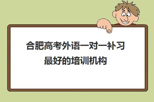 合肥高考外语一对一补习最好培训机构