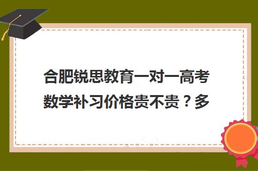 合肥锐思教育一对一高考数学补习价格贵不贵？多少钱一年