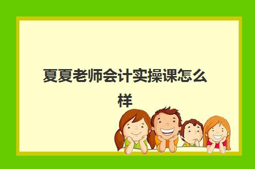 夏夏老师会计实操课怎么样(初级会计讲师多少钱一节课)