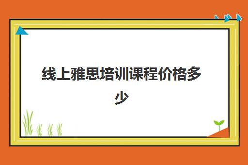 线上雅思培训课程价格多少(雅思网课一对一收费)