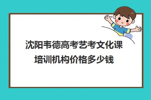 沈阳韦德高考艺考文化课培训机构价格多少钱(沈阳市艺考生补文化课哪家最靠谱)