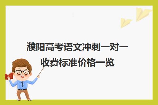 濮阳高考语文冲刺一对一收费标准价格一览(高考培训班一般多少钱)