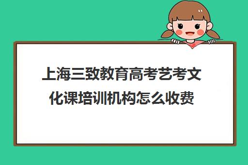 上海三致教育高考艺考文化课培训机构怎么收费(上海高中培训哪个机构好)