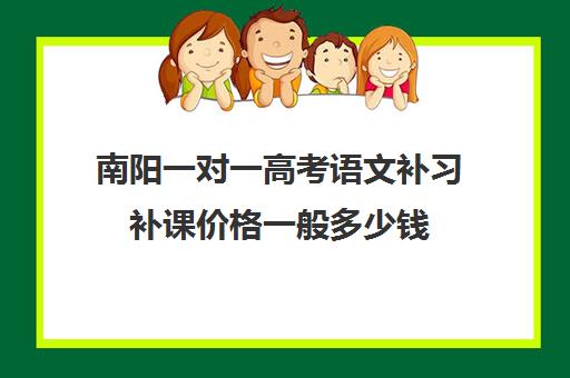 南阳一对一高考语文补习补课价格一般多少钱