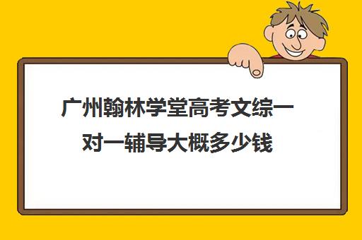 广州翰林学堂高考文综一对一辅导大概多少钱(广州艺考生文化课培训机构排名)