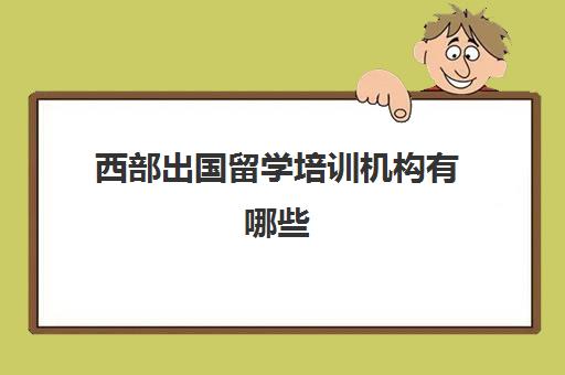 西部出国留学培训机构有哪些(海外留学生课程辅导机构)