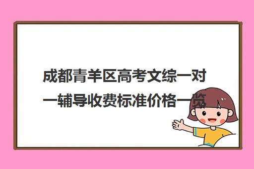 成都青羊区高考文综一对一辅导收费标准价格一览(一对一辅导怎样收费)