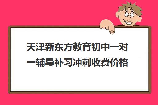 天津新东方教育初中一对一辅导补习冲刺收费价格多少钱