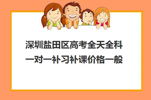 深圳盐田区高考全天全科一对一补习补课价格一般多少钱